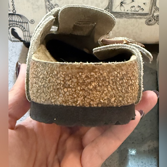 Birkenstock Boston Soft Footed Taupe Suede Mule Clog - size 39 - Picture 6 of 13